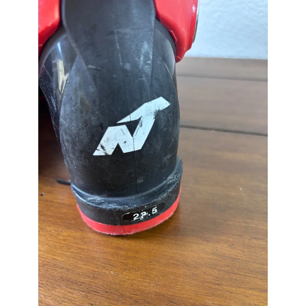 Nordica Speedmachine J2 Ski Boots Youth 23.5 Red Black Adjustable Flex Junior